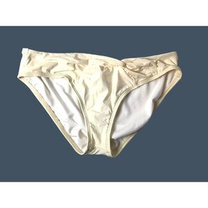 ANTONIO MELANI- WOMENS OFF-WHITE BIKINI BOTTOMS SIZE LARGE